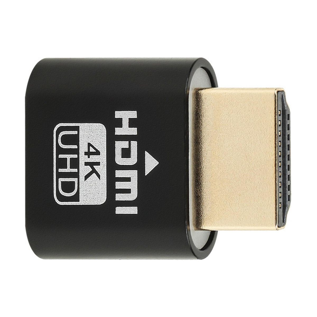 1PCS HDMI-Compatible Virtual Display 4K EDID Dummy Plug Display Cheat Dummy Emulator Lock Screen Treasure Black