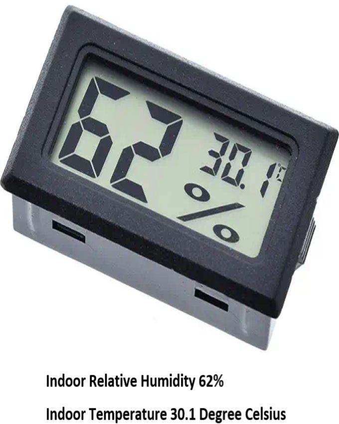 Floating Shelf Clock With Indoor Temperature/Humidity Meter