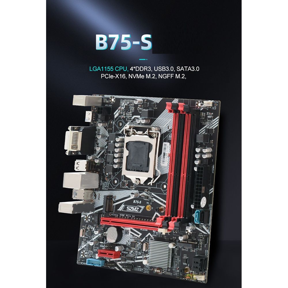 B75 Gaming PC Motherboard Support For Intel Core I5 I7 I9