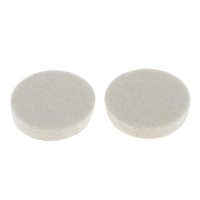 2 Pieces Wool Felt Round Dampening Pad Dampers Electric Drum Beater