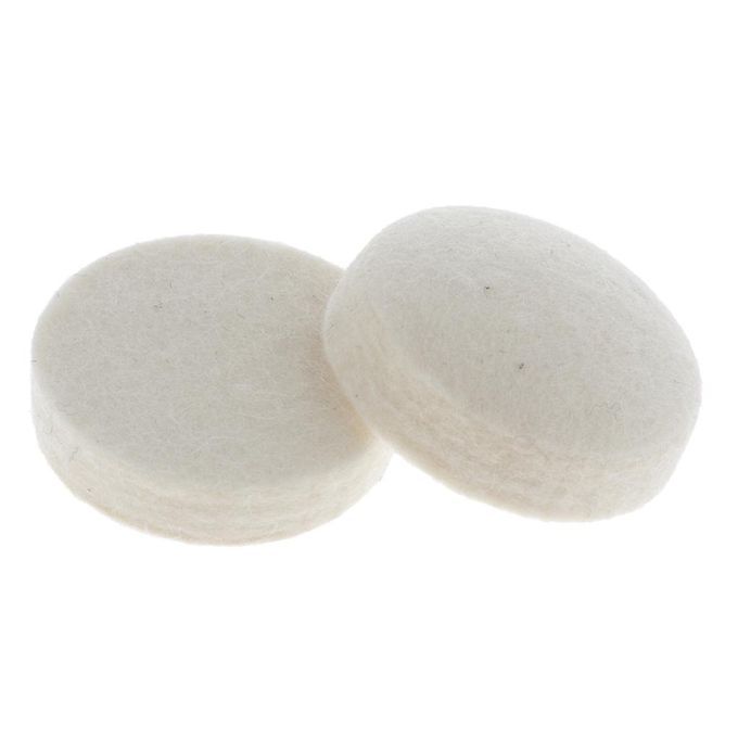 2 Pieces Wool Felt Round Dampening Pad Dampers Electric Drum Beater
