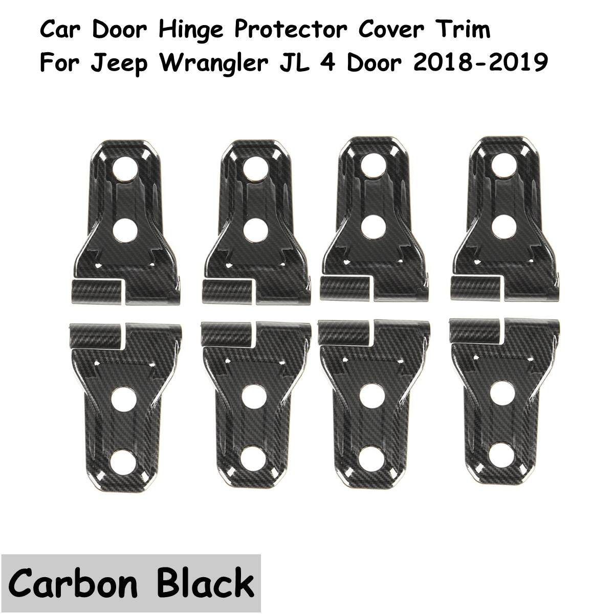 16pcs Carbon Fiber ABS Car Door Hinge Cover Trim For Jeep JL 4dr 18-19