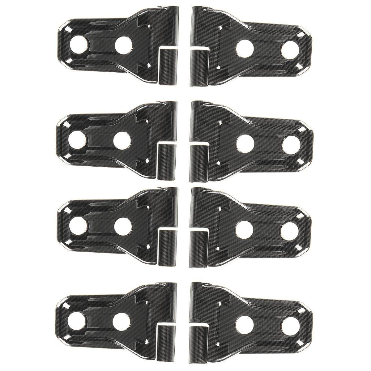 16pcs Carbon Fiber ABS Car Door Hinge Cover Trim For Jeep JL 4dr 18-19