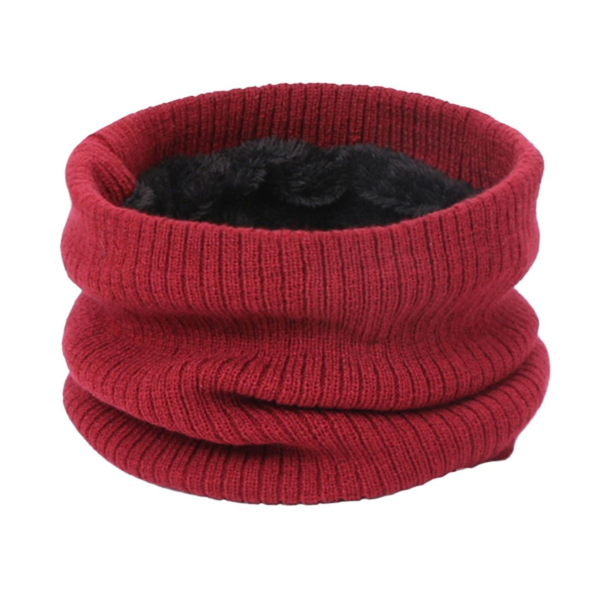 Men Women Warm Scarfs Winter Warm Collars Muffler One Size Wine Red
