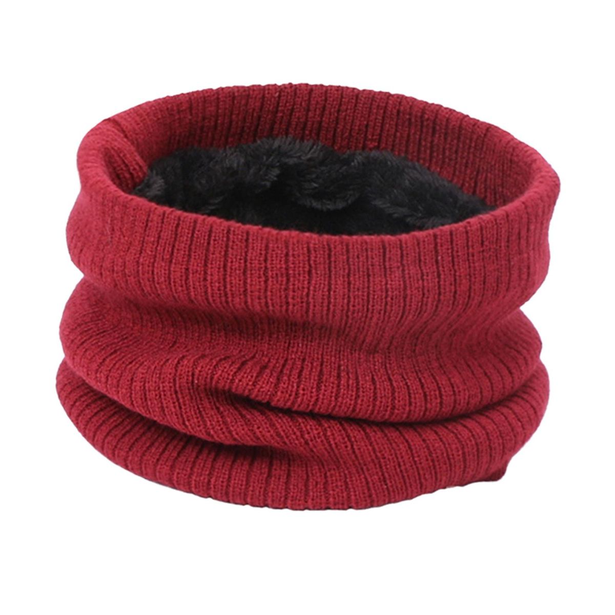 Men Women Warm Scarfs Winter Warm Collars Muffler One Size Wine Red