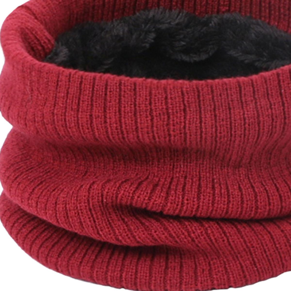 Men Women Warm Scarfs Winter Warm Collars Muffler One Size Wine Red