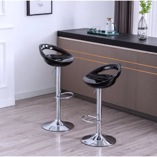 Plastic Adjustable Bar Stool 02 - set Of 2