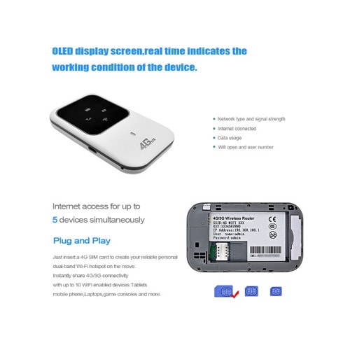 Wireless Mobile Broadband Pocket Router 4g Lte Sim Portable Router