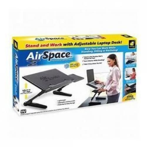 Adjustable Laptop Table Desk Stand + Mouse Pad Tray