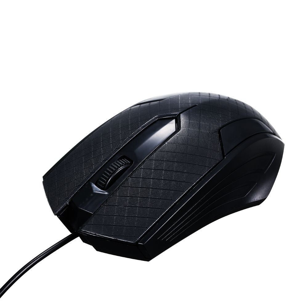 3-Button USB Optical Wired Mouse With 1.1M Cord Compatible W