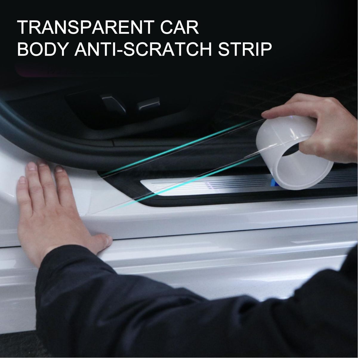 Car Door Plate Sill Protector Transparent Scuff Sticker Cover Car Body Anti-scratch Strip