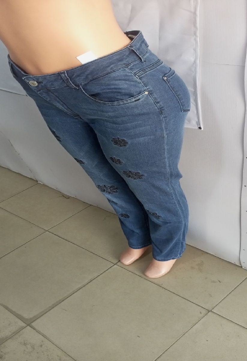 Straight Fit Casual Ladies Jeans Trouser -Blue