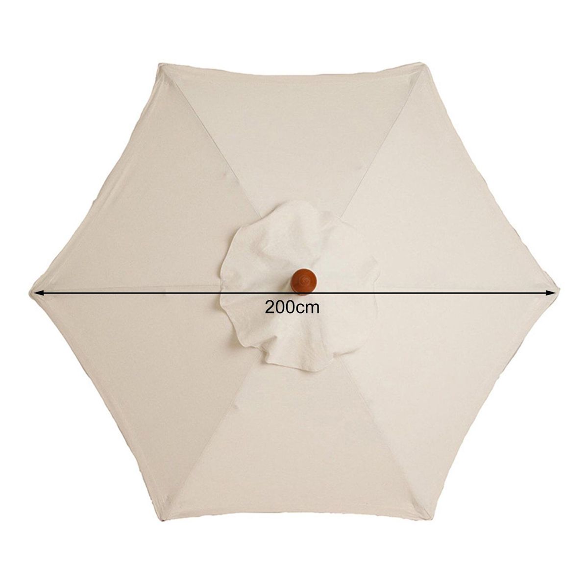 2m Outdoor Patio Umbrella Canopy Sun Protection Market Table Hanging Beige