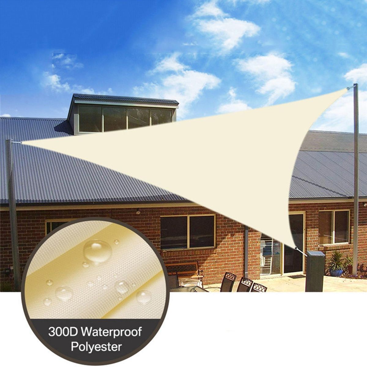 Sun Shade Cloth High Stability Sun Shade Canopy Yellow