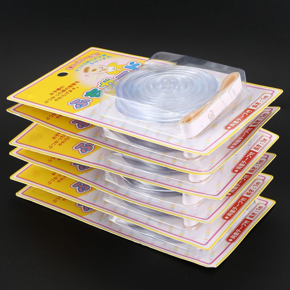 1m Soft Silicone Table Corner Protector Guards Edge Strip Baby Child Kids Safety, 6Pcs
