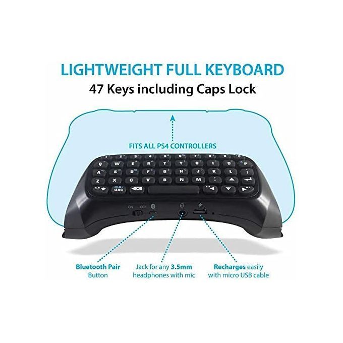 PS4 Keyboard 2.4G Wireless Chatpad For SONY Playstation 4