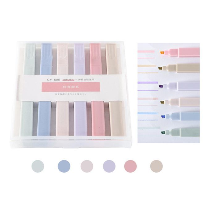 12pieces Soft Tip Highlighters Pens Set Marker Pens For Journal Girl