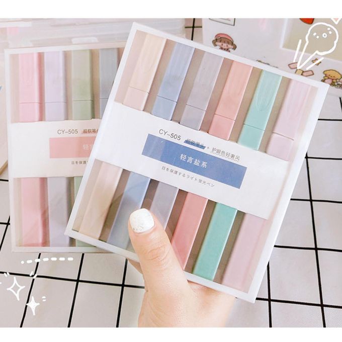 12pieces Soft Tip Highlighters Pens Set Marker Pens For Journal Girl