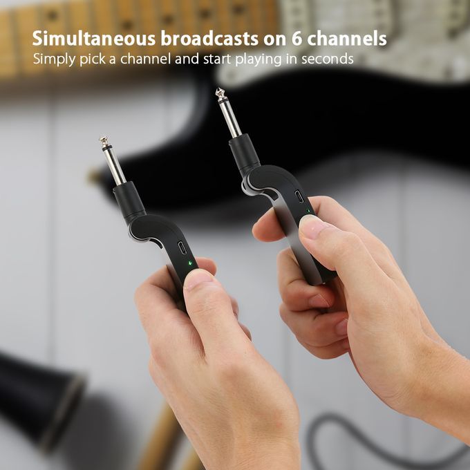 Ammoon Wireless Guitar System 2.4G Rechargeable 6 Channels