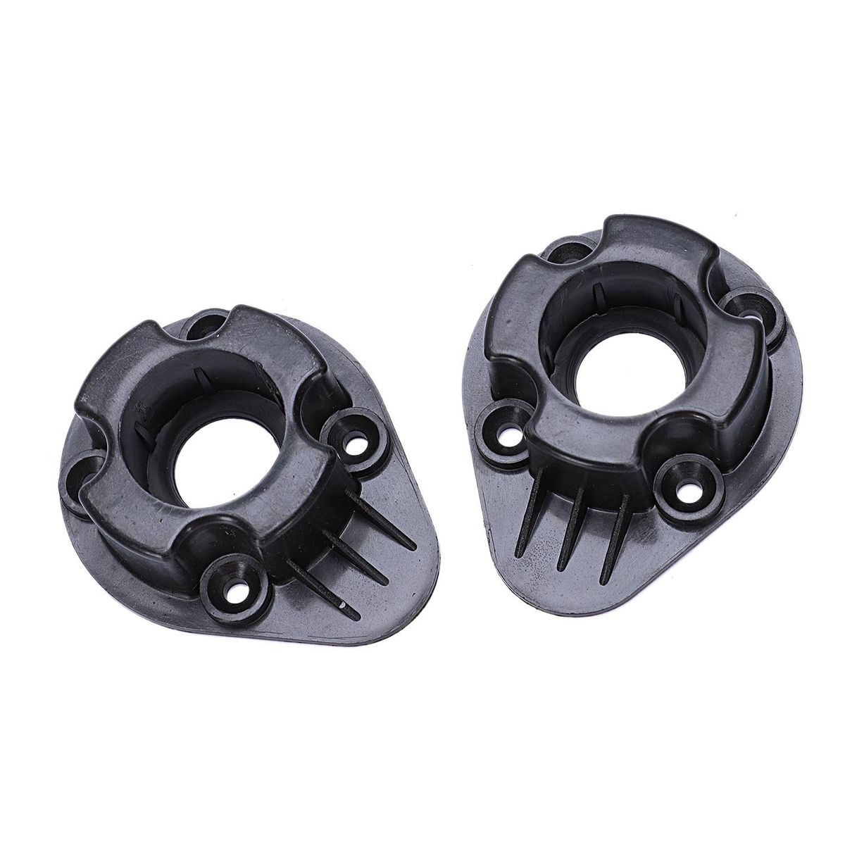 2x Plastic Adjustable Height Kitchen Cupboard Plinth Foot Leg Pair Black