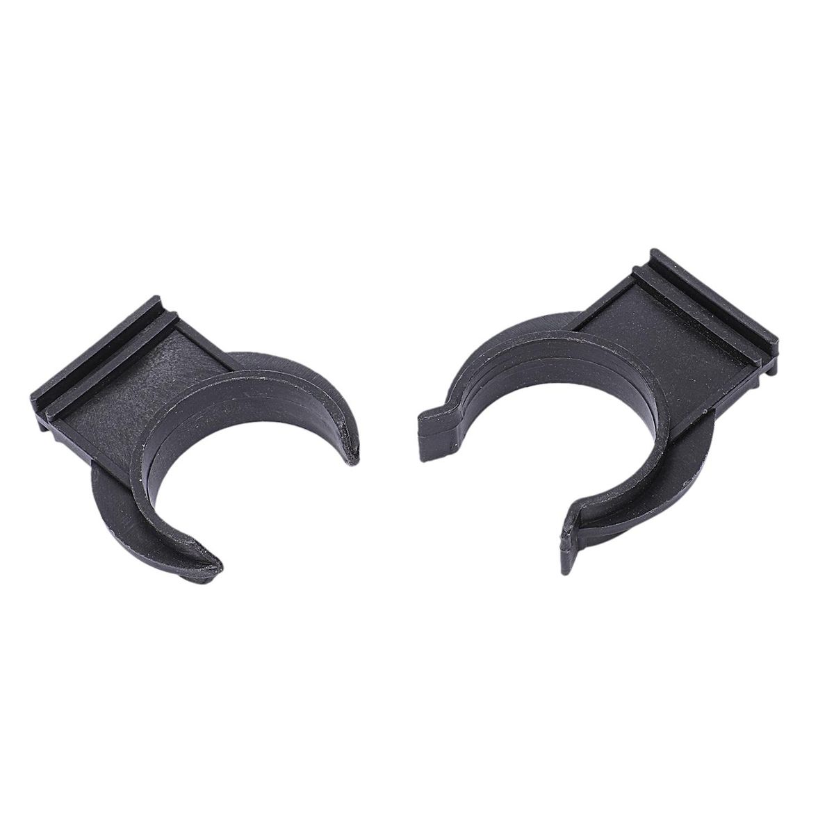 2x Plastic Adjustable Height Kitchen Cupboard Plinth Foot Leg Pair Black