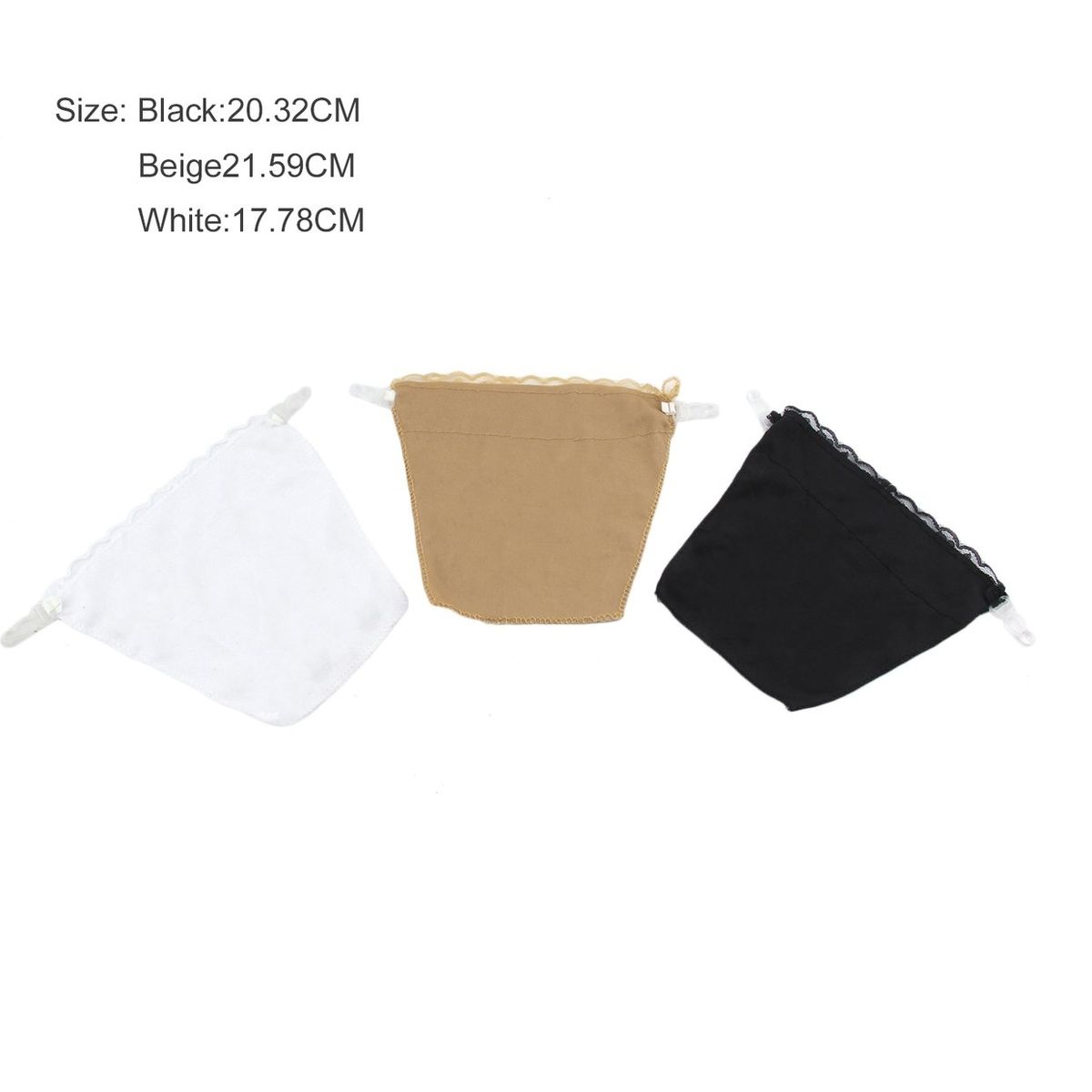 TB Seamless Quick Easy Bra Lace Clip On Mock Camisoles 3 Colors Packed Set Skin Color