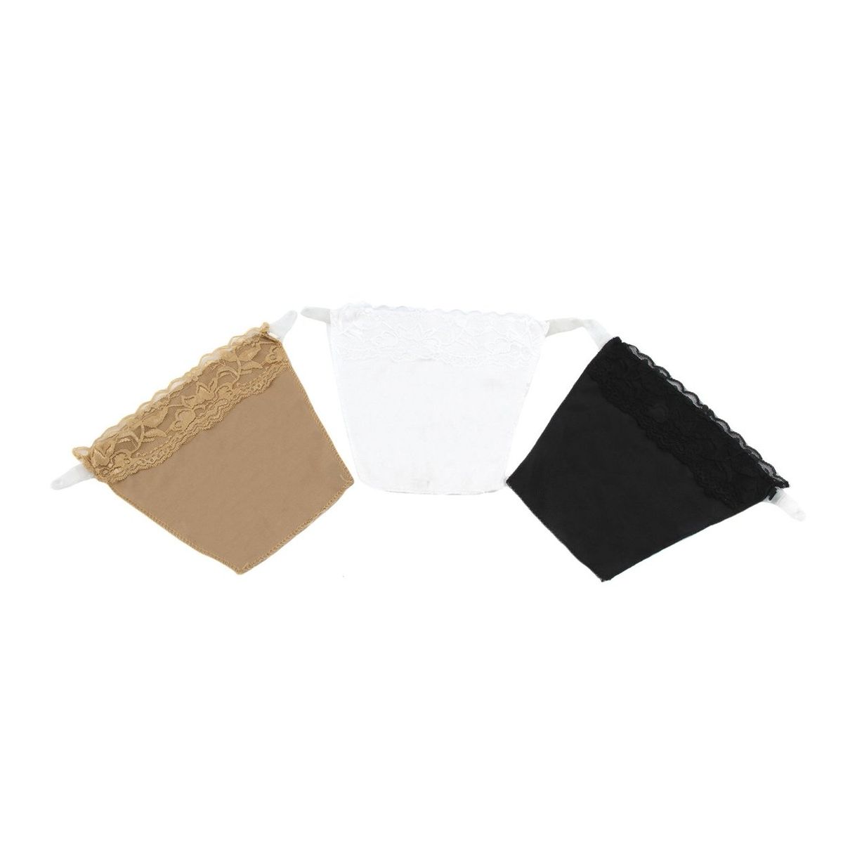 TB Seamless Quick Easy Bra Lace Clip On Mock Camisoles 3 Colors Packed Set Skin Color