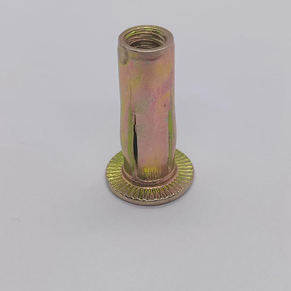 Multi-Grip Rivet-Nut M8 -ed Carbon Steel Color-Zinc-Plated Flat Head Threaded Insert Nut 25Pcs