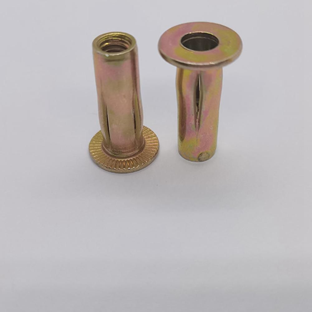 Multi-Grip Rivet-Nut M8 -ed Carbon Steel Color-Zinc-Plated Flat Head Threaded Insert Nut 25Pcs