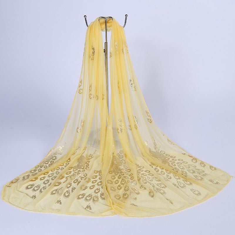Women Peacock Scarf Long Soft Spring Autumn Wrap Twelve