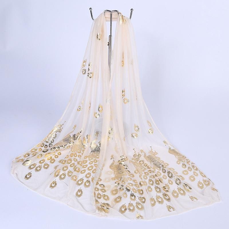 Women Peacock Scarf Long Soft Spring Autumn Wrap Twelve