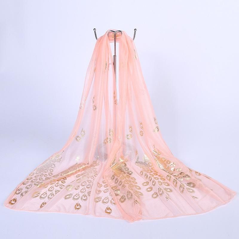 Women Peacock Scarf Long Soft Spring Autumn Wrap Twelve