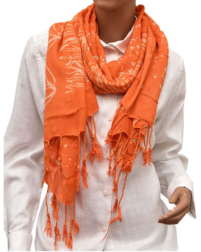 COLOURFUL LADIES PASHMINA WITH BATIK DESIGN -