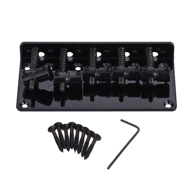 5-saddle Bridge Set For 5 String Electric Bass Guitar Part