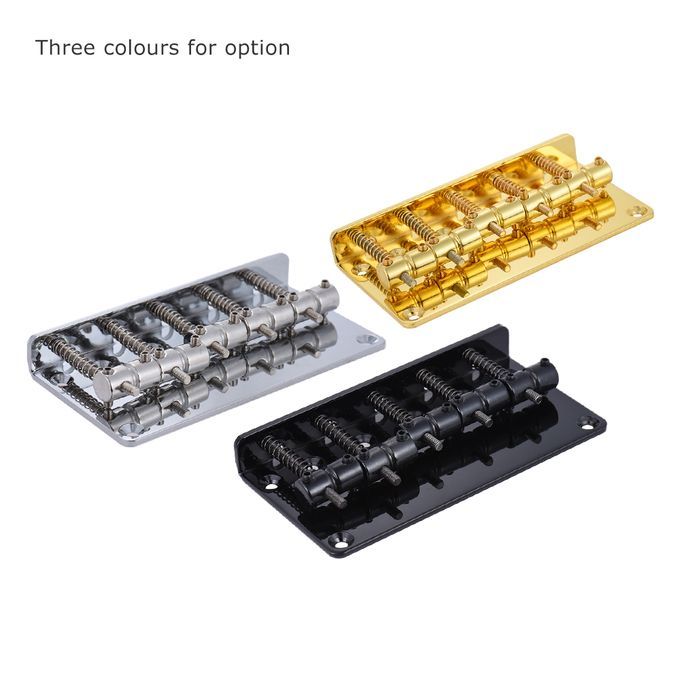 5-saddle Bridge Set For 5 String Electric Bass Guitar Part