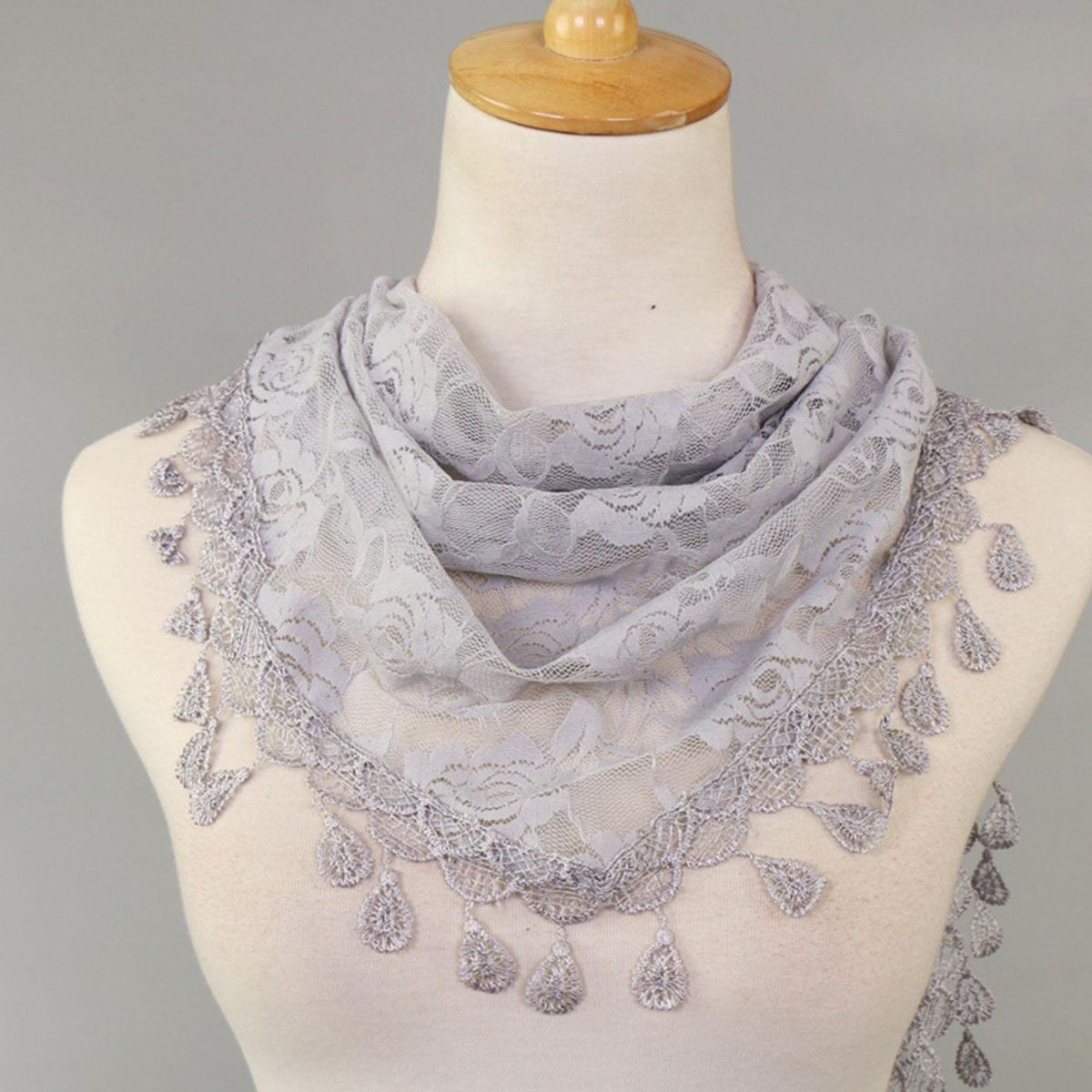 Head Wrap Trendy Lightweight Hollow Portable Fine-Grey