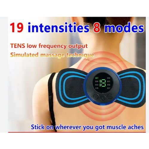 Portable Butterfly Design Mini Electric Neck Massager Cervical Massage Stimulator Pain Relief ABS