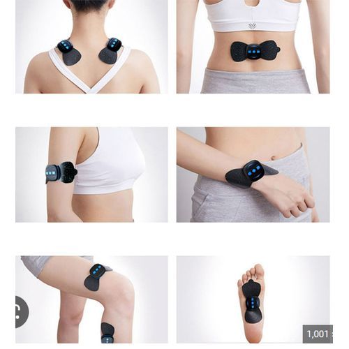 Portable Butterfly Design Mini Electric Neck Massager Cervical Massage Stimulator Pain Relief ABS
