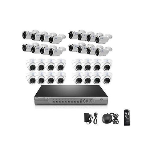 32 CHANNELS FULL OPTION AHD DVR +16 OUTDOORS + 16 INDOORS CCTV CAMERA'S 1080P