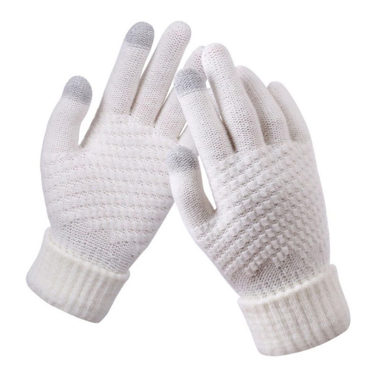 1 Pair Motorcycle Winter Thermal Girls Winter Bike White