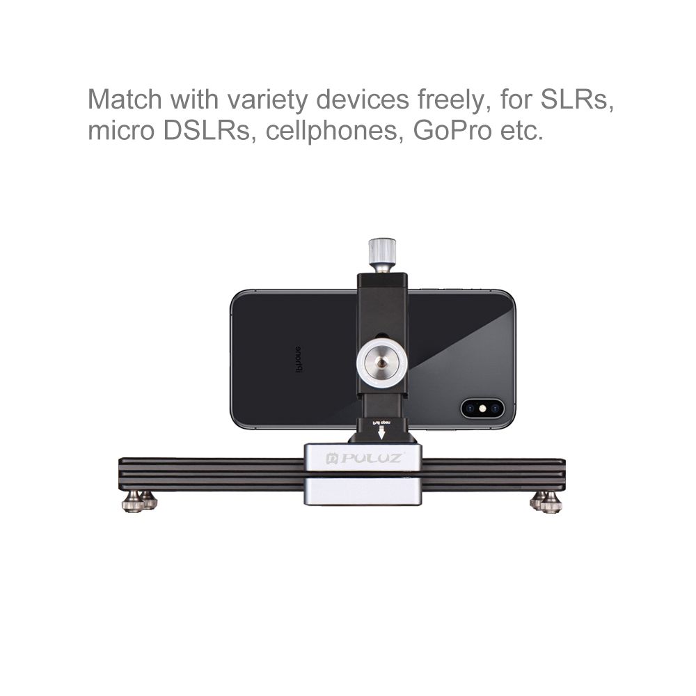 PULUZ Close-Up Shooting Desktop Fluid Drag Track Slider Aluminum Alloy Camera Video Stabilizer Rail With 1/4 Inch Screw