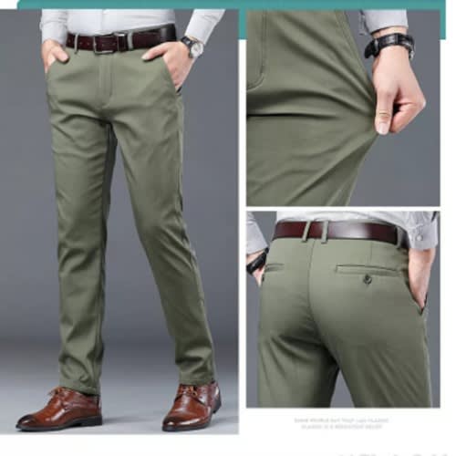 Cotton Chinos - Army Green