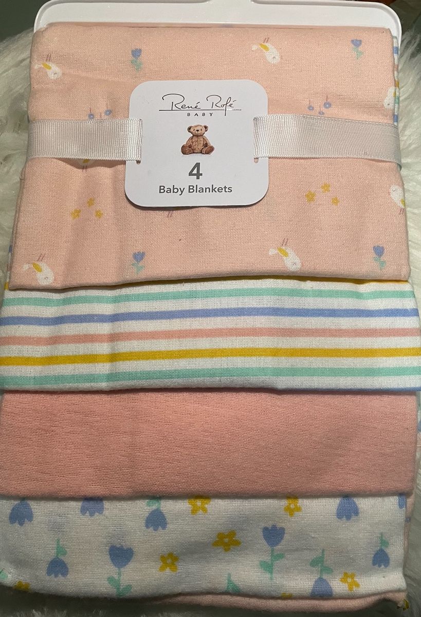 Baby Girls Birdie Pack Of 4 Receiving Blankets