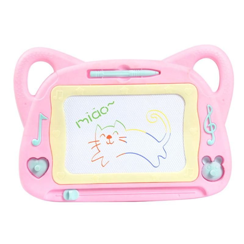 Children's Magnetic Drawing Board, Color Graffiti Board, Rewritable Sketch Pad, with Seal, Magnetic Pen, Children's Toddler Boy and Girl Toys, Writing and Painting,Pink
