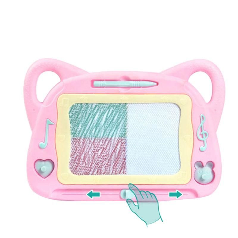 Children's Magnetic Drawing Board, Color Graffiti Board, Rewritable Sketch Pad, with Seal, Magnetic Pen, Children's Toddler Boy and Girl Toys, Writing and Painting,Pink