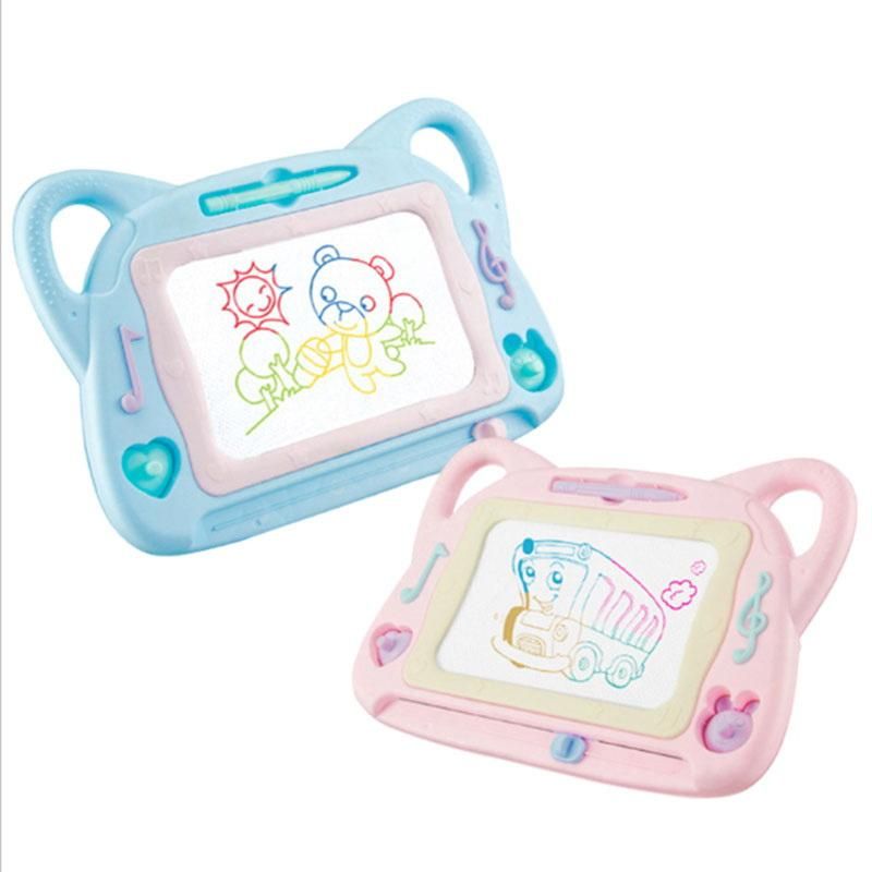 Children's Magnetic Drawing Board, Color Graffiti Board, Rewritable Sketch Pad, with Seal, Magnetic Pen, Children's Toddler Boy and Girl Toys, Writing and Painting,Pink