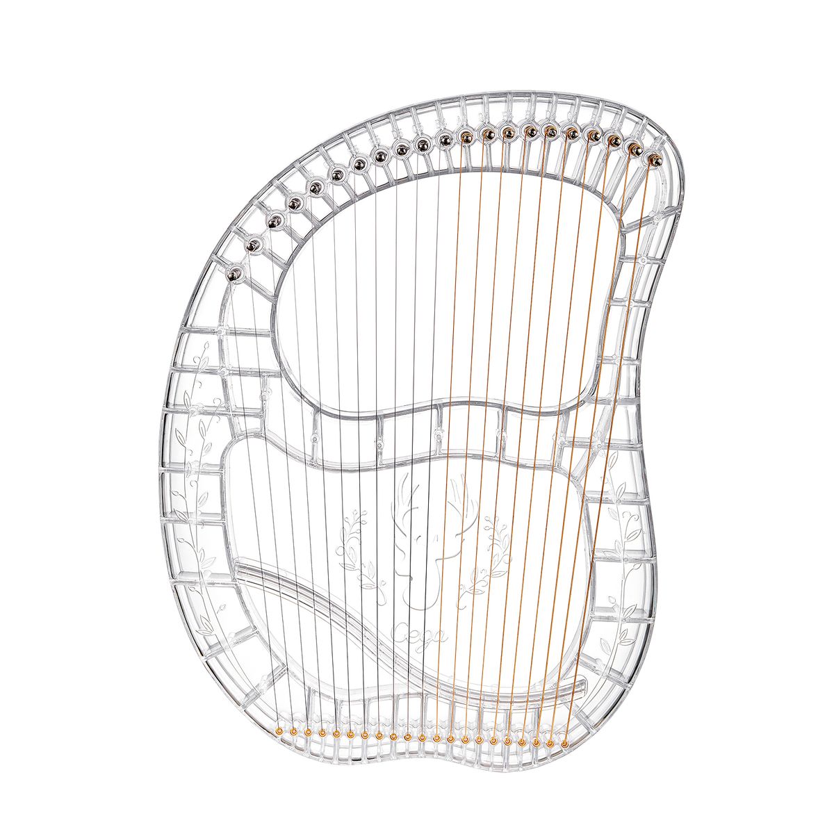CEGA 21-String Lyre Harp Crystal Transparent ABS Lyre With