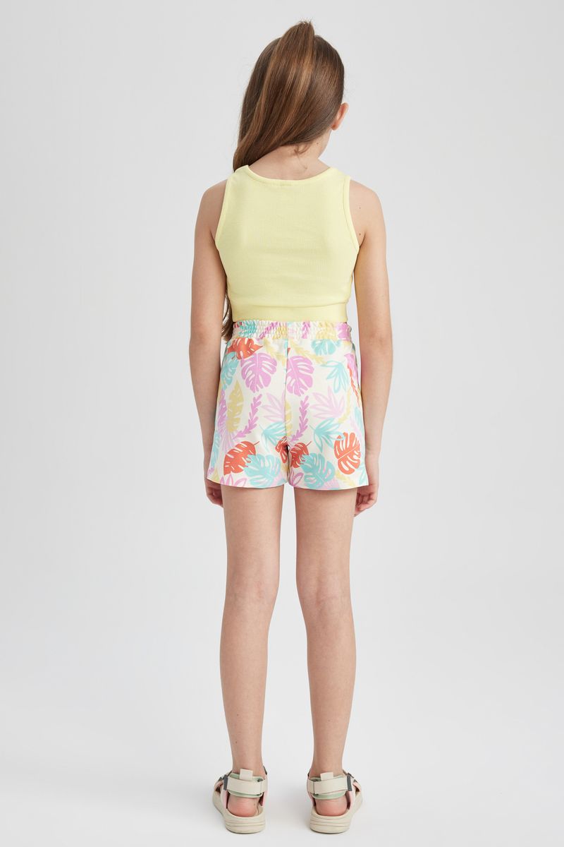 Girl Casual Knitted Short - Ecru