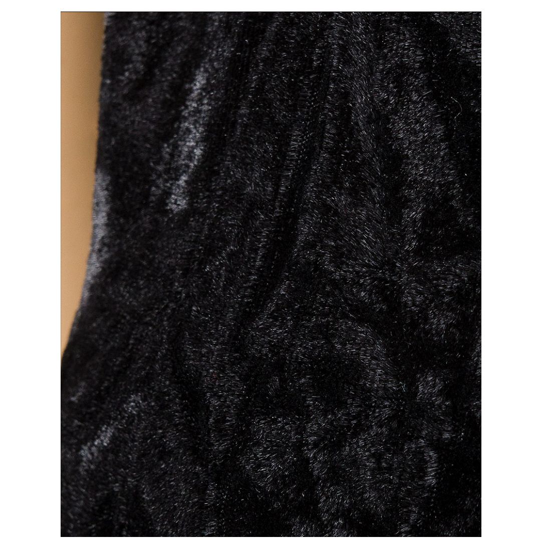 R Ladies Cruched Velvet Bodysuit