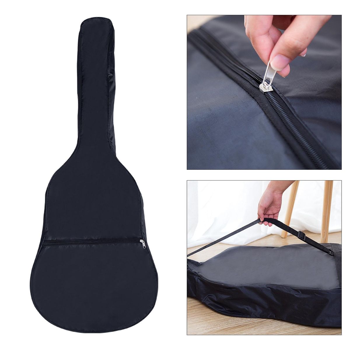 Acoustic Guitar Bag 41 Inch Water Proof Shockproof For Documents Books